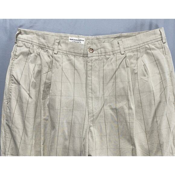 Abercrombie & Fitch Vintage Hong Kong Pleated Chino Pants. Houndstooth, 36X31. - Picture 6 of 11
